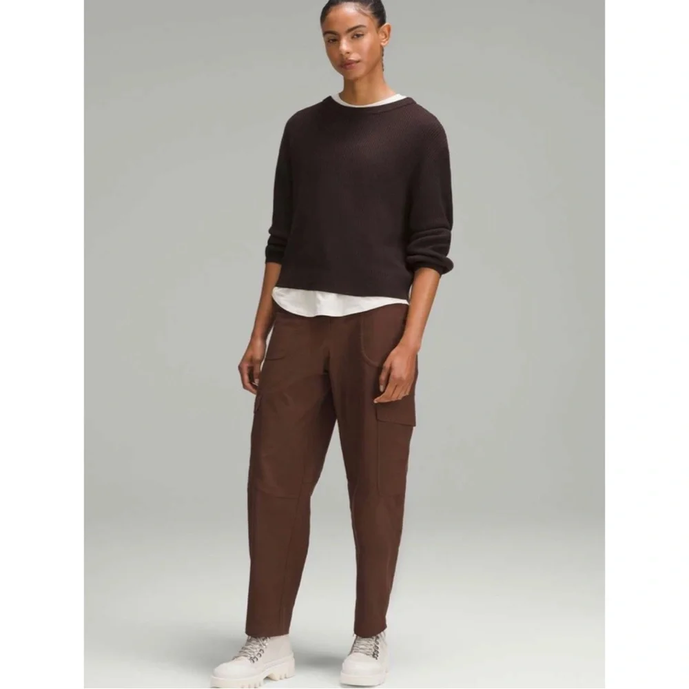 NWOT Lululemon Reversible Crossover Sweater In Espresso - Picture 4 of 16